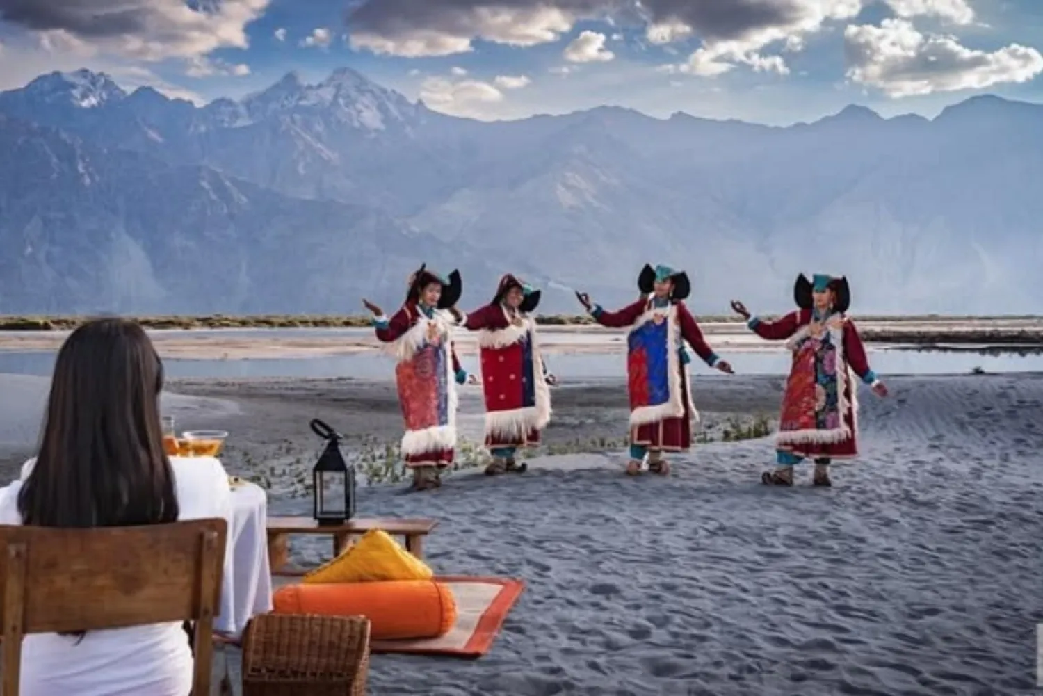 Traditional Ladakhi cultural dance performance in Nubra Valley Ladakh